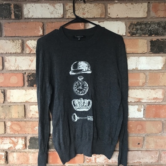 Thakoon for Design Nation Gray Crew Neck Sweater - Picture 2 of 5